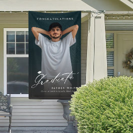 Moderne kalligrafie Eenvoudige foto Graduation Par Spandoek