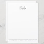 Moderne kalligrafie Eenvoudige monogram Naam Sjabl (Voorkant / Achterkant)