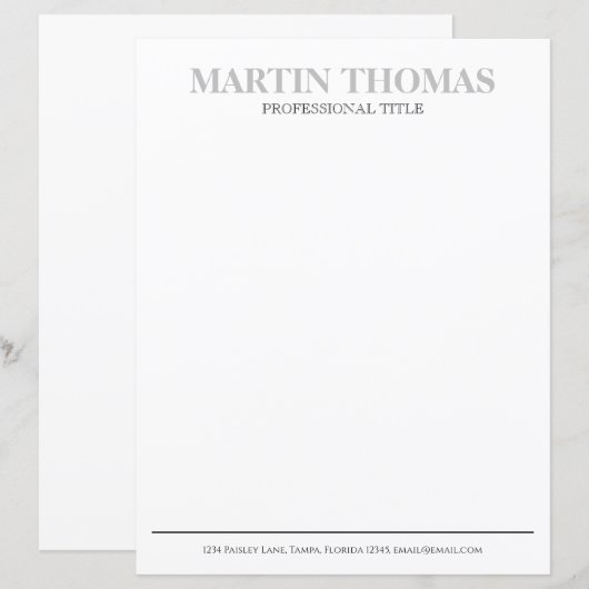 Moderne kalligrafie Eenvoudige Typografie Professi (Voorkant / Achterkant)