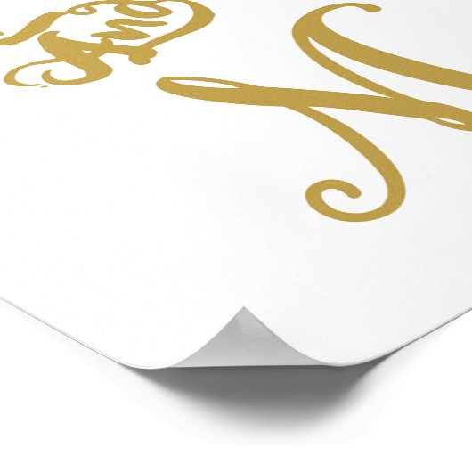 Moderne kalligrafie — Eet drink en ben getrouwd Poster (Hoek)