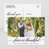Moderne kalligrafie eeuwig dankbaar bruiloft briefkaart (Voorkant / Achterkant)