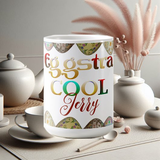 Moderne Kalligrafie Egg-stra Cool Easter Extra Sch Koffiemok