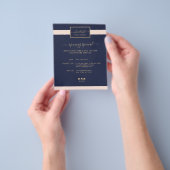 Moderne kalligrafie Elegant Gold Pink & Midnight B Flyer (Hand)