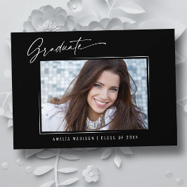 Moderne kalligrafie Elegant Ink Script Afstuderen Aankondiging