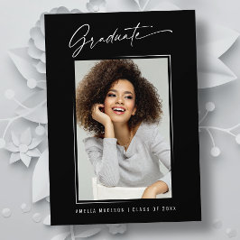 Moderne kalligrafie Elegant Ink Script Afstuderen Aankondiging