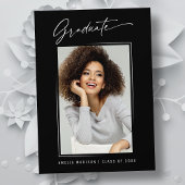 Moderne kalligrafie Elegant Ink Script Afstuderen Aankondiging