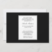 Moderne kalligrafie Elegant Ink Script Afstuderen Aankondiging (Achterkant)