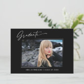 Moderne kalligrafie Elegant inktschrift 4 foto gra Aankondiging (Staand voorkant)
