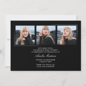 Moderne kalligrafie Elegant inktschrift 4 foto gra Aankondiging (Achterkant)