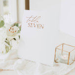 Moderne kalligrafie Elegant Wedding Table Number Reclamebord Met Voetstuk<br><div class="desc">Ben je van plan een bohemisch-thematisch huwelijk te organiseren en op zoek te gaan naar het perfecte Pedestal Sign om je esthetiek aan te passen? Dit prachtig ontworpen teken is voorzien van een modern calligrafielettertype dat perfect aansluit bij elk trouwthema. De schone en moderne lay-out zorgt ervoor dat het teken...</div>