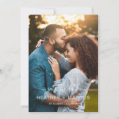 Moderne kalligrafie Elegante foto Save the Date Kaart (Voorkant)