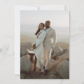 Moderne kalligrafie Elegante gouden bruiloft Save The Date (Achterkant)