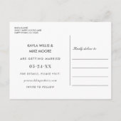 Moderne kalligrafie elegante landschapsfoto bruilo aankondigingskaart (Achterkant)