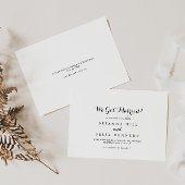 Moderne kalligrafie Elopement Aankondiging