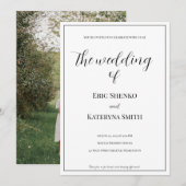 Moderne kalligrafie en uitnodiging tot fotoweddens (Voorkant / Achterkant)