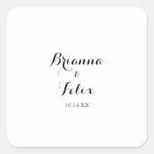 Moderne kalligrafie-enveloppen vierkante sticker (Voorkant)