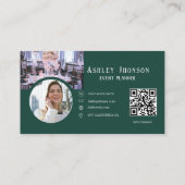 Moderne kalligrafie Event Planner Designer Visitekaartje (Achterkant)