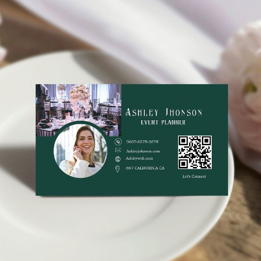 Moderne kalligrafie Event Planner Designer Visitekaartje