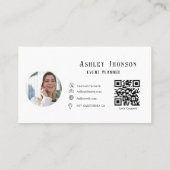 Moderne Kalligrafie Event Planner Visitekaartje (Achterkant)