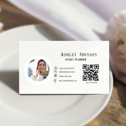 Moderne Kalligrafie Event Planner Visitekaartje
