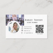 Moderne Kalligrafie Event Planner Visitekaartje (Achterkant)