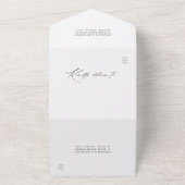 Moderne kalligrafie Faded foto-bruiloft All In One Uitnodiging (Buitenkant)