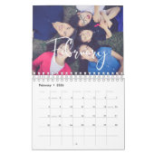 Moderne kalligrafie familiefoto 2026 kalender (Feb 2026)