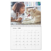 Moderne kalligrafie familiefoto 2026 kalender (Jan 2026)