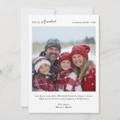 Moderne kalligrafie Feliz Navidad Kerstfoto Feestdagenkaart (Voorkant)