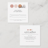 Moderne kalligrafie Feminine Makeup Artist Afsprakenkaartje (Voorkant / Achterkant)