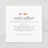 Moderne kalligrafie Feminine Makeup Artist Afsprakenkaartje (Achterkant)