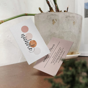 Moderne kalligrafie Feminine Makeup Artist Visitekaartje