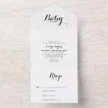 Moderne kalligrafie Formeel Baby shower