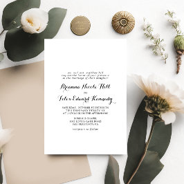 Moderne kalligrafie formele bruiloft kaart