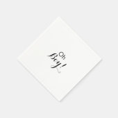 Moderne kalligrafie Formele Oh Boy Baby shower Servet (Hoek)