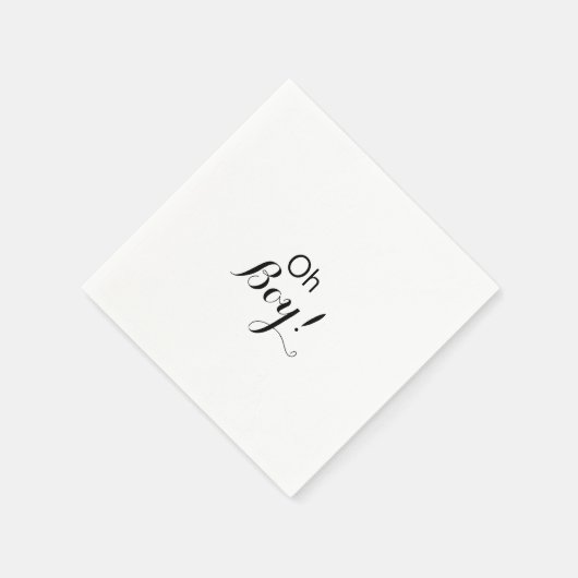 Moderne kalligrafie Formele Oh Boy Baby shower Servet (Hoek)