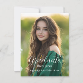 Moderne kalligrafie foto afstudeeruitnodiging briefkaart