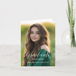 Moderne kalligrafie Foto Afstuderen Aankondiging