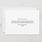 Moderne kalligrafie Foto Afstuderen Bedankkaart (Achterkant)