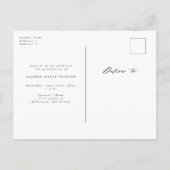 Moderne kalligrafie Foto Afstuderen Briefkaart (Achterkant)