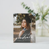 Moderne kalligrafie Foto Afstuderen Briefkaart (Staand voorkant)