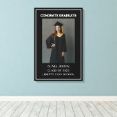 Moderne kalligrafie Foto Afstuderen Canvas Afdruk (Insitu (Houten vloer))