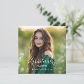 Moderne kalligrafie Foto Afstuderen Save The Date (Staand voorkant)