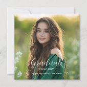 Moderne kalligrafie Foto Afstuderen Save The Date (Voorkant)