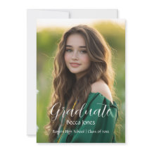 Moderne kalligrafie Foto Afstuderen Uitnodiging