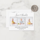 Moderne kalligrafie Foto Baby Hartelijk dank Notitiekaartje (Voorkant / Achterkant in situ)