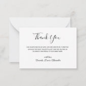 Moderne kalligrafie Foto Baby Hartelijk dank Notitiekaartje (Achterkant)