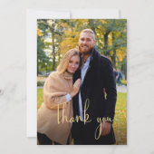 Moderne kalligrafie Foto Bedankkaart (Voorkant)
