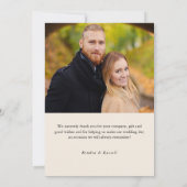 Moderne kalligrafie Foto Bedankkaart (Achterkant)