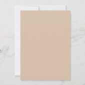 Moderne kalligrafie  foto Beige Save The Date (Achterkant)